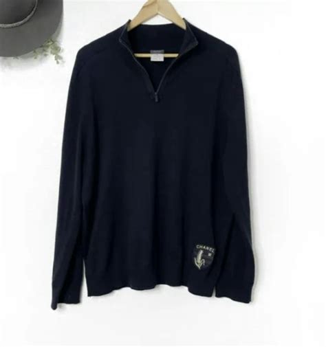 chanel half zip sweatshirt